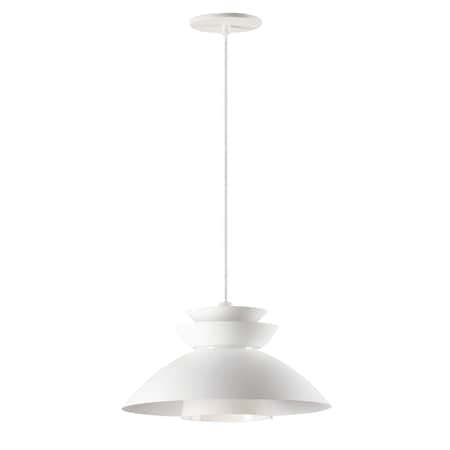 Maxim Lighting Nordic 1-Light 14.25" Wide White Pendant Light 11359WTWT